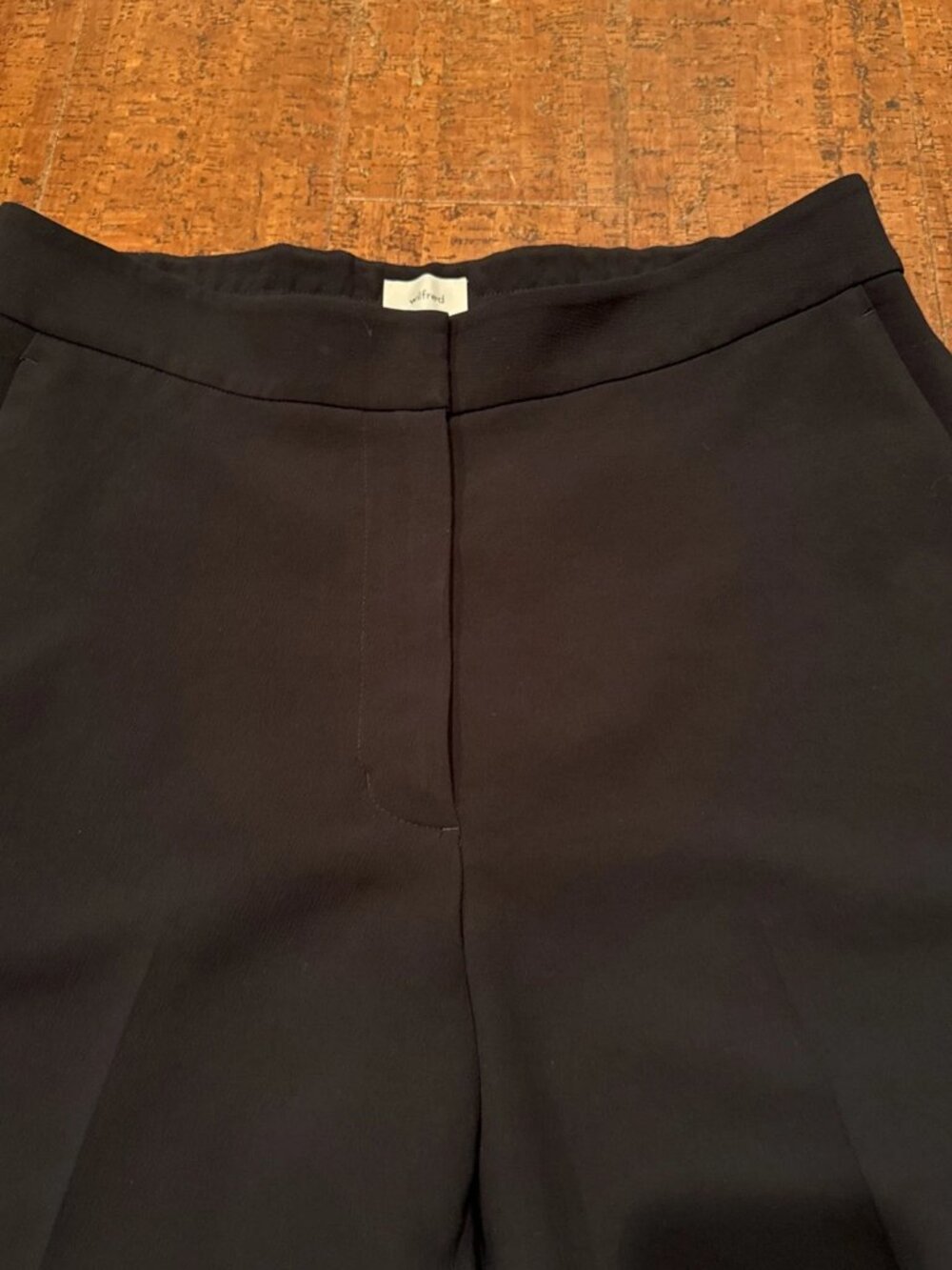 Aritzia Wilfred Women’s 12 Black The Limitless Crepette Wide Leg Dress Pants - Picture 4 of 7